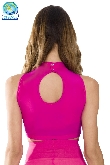 TOP LYCRA SCOLLO AMERICANO FUCSIA DANZA DONNA